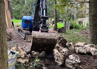 terrassement avant enrochement