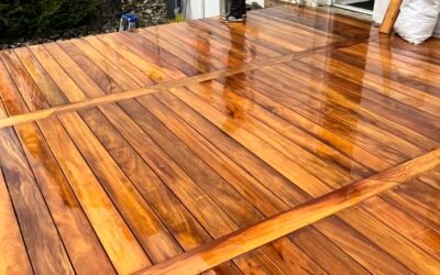 Terrasse en bois exotique en Seine-et-Marne (77) : création haut de gamme par Woodpecker Paysage