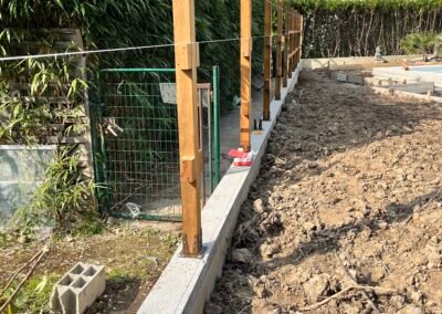 création d'un muret de soutènement