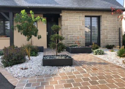 Pose de pavés Kandla en Seine-et-Marne pour cour et allée