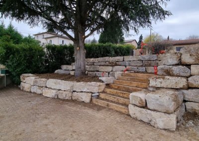 enrochement et création d'escalier en traverse seine et marne
