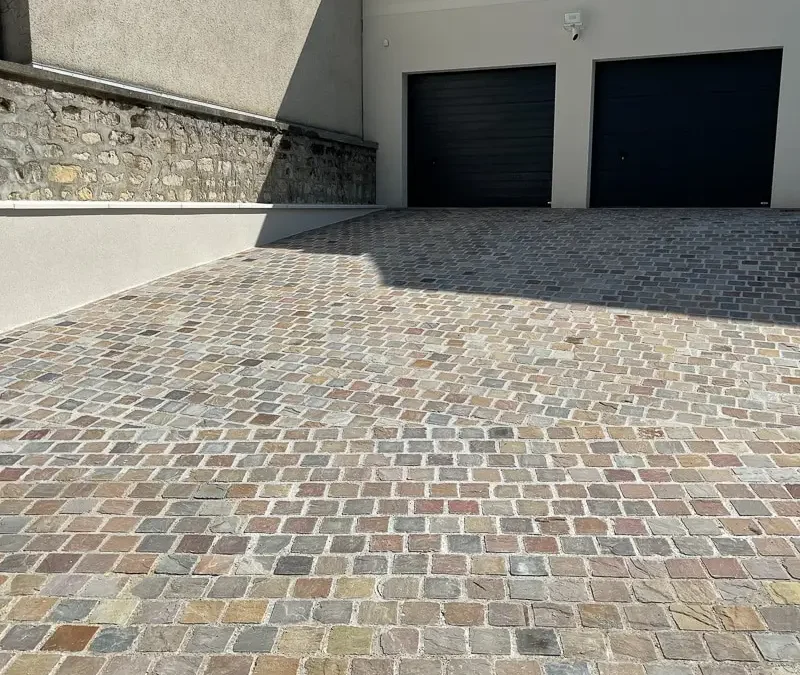 entrée de maison en pave kandla