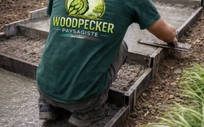 Mise en œuvre d’une dalle béton par un paysagiste en Seine-et-Marne : méthode professionnelle et durabilité