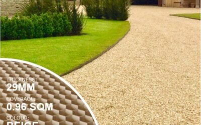 Allée et cour en gravier stabilisé Nidagravel à Serris (77700) – Solution drainante premium