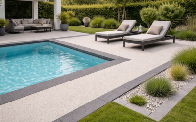 🏆 Moquette de pierre autour de piscine en Seine-et-Marne (77) : revêtement drainant haut de gamme pour plages modernes